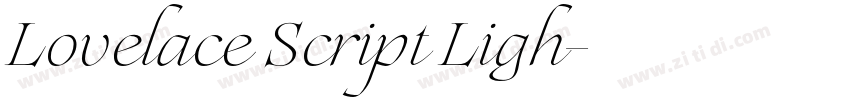 Lovelace Script Ligh字体转换